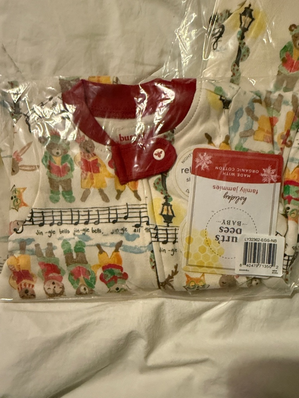 Burt’s Bees Baby Holiday Pajamas - size New Born
